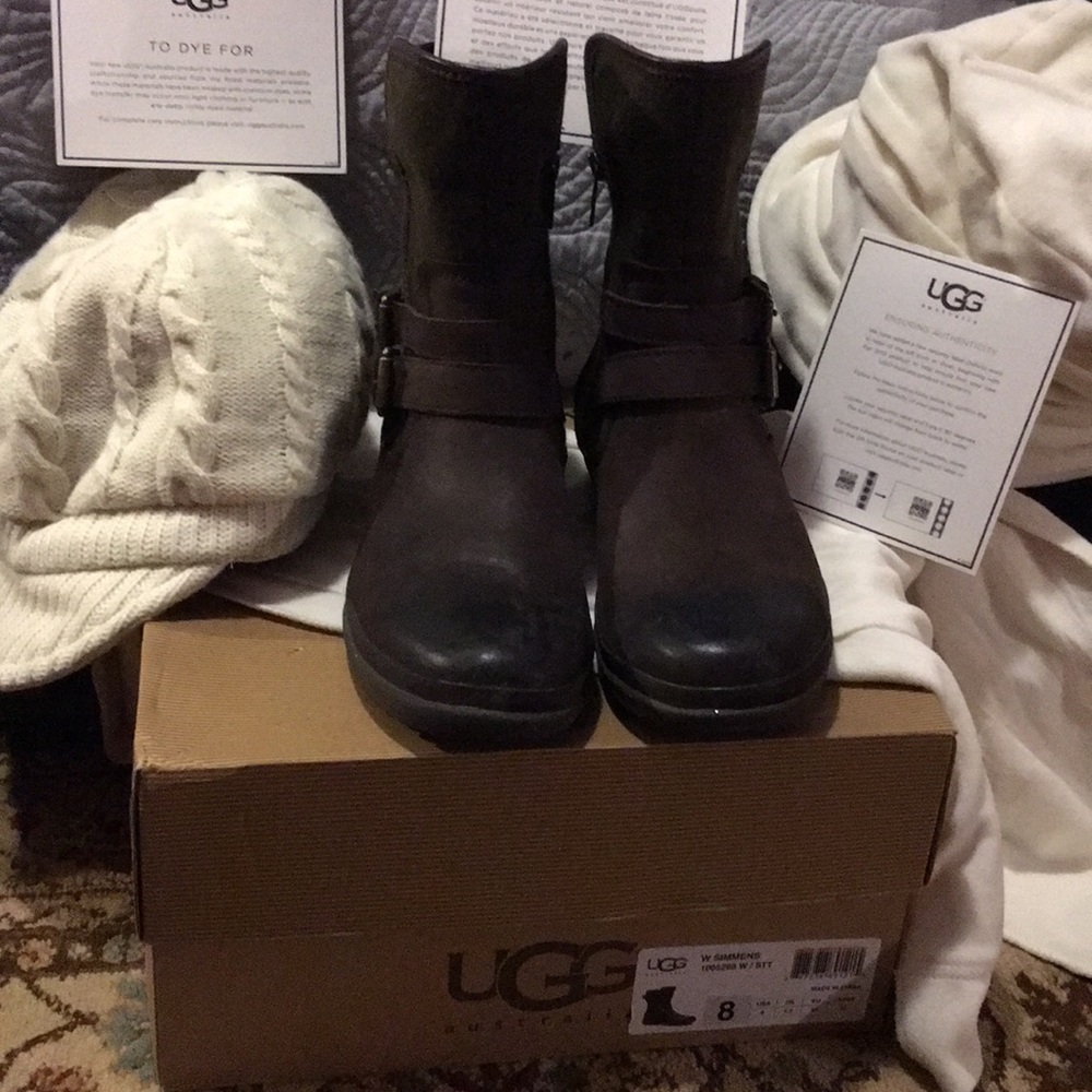 UGG W Simmons boots with Sherpa lining, size 8